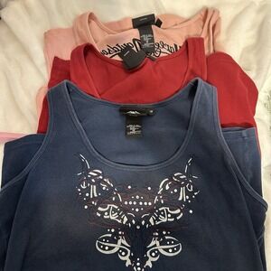 Women's Harley Davison Tank Top Bundle. 3 Size 1W /2xl. Preowned Multicolor.